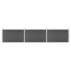 vidaXL Schuttingpanelenset 526x105 cm HKC zwart, Verzenden, Nieuw