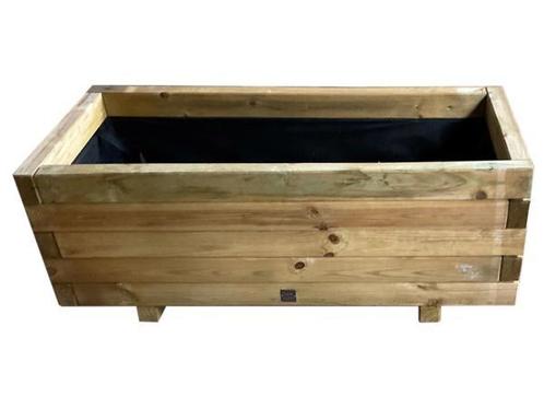 Veiling - 2x Grenen plantenbak 90x40x35 cm, Tuin en Terras, Bloembakken en Plantenbakken