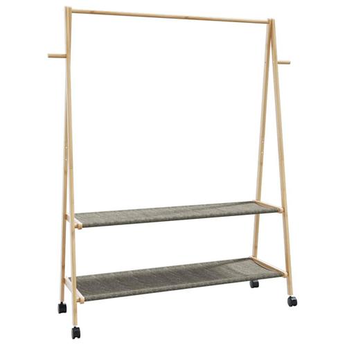 vidaXL Kledingrek met schappen en wielen 132x45,5x155,5 cm, Huis en Inrichting, Kasten | Kleerkasten, Nieuw, Verzenden