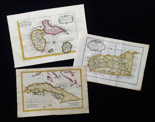Caraibi - Grote partij van 3 -- Caribbean, Saint Lucia,, Boeken, Atlassen en Landkaarten