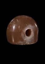 Sasanian Brown Agate Stempelzegel met hoornend viervoetig