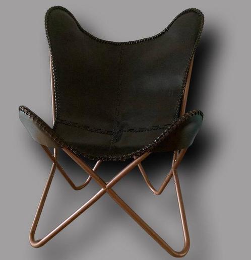 Chaise - Chaise papillon - Cuir, Antiek en Kunst, Kunst | Designobjecten