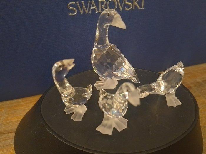 Swarovski - Beeldje - Ganzen familie - Kristal, Antiek en Kunst, Curiosa en Brocante