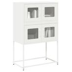 vidaXL Hoge kast 68x39x107 cm staal wit, Huis en Inrichting, Kasten | Dressoirs, Verzenden, Nieuw