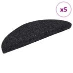 vidaXL Trapmatten Zelfklevend 5 stuks 56x17x3 cm Zwart, Doe-het-zelf en Bouw, Verzenden, Nieuw
