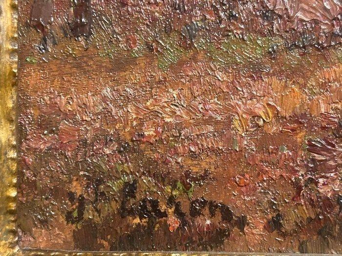 Joseph Caron (1866-1944) - Orée de forêt par temps gris, Antiquités & Art, Art | Peinture | Classique