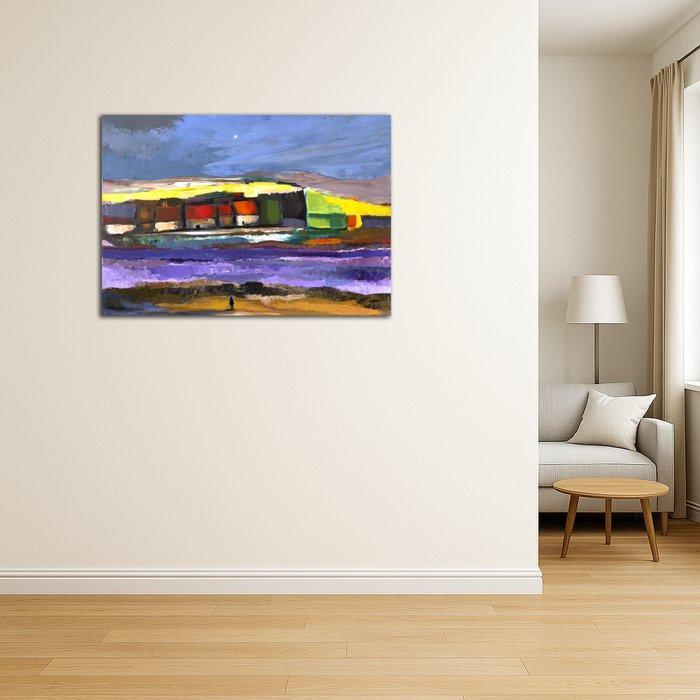 Michel Suret-Canale (XX-XXI) - Le village provencal,, Antiek en Kunst, Kunst | Schilderijen | Modern