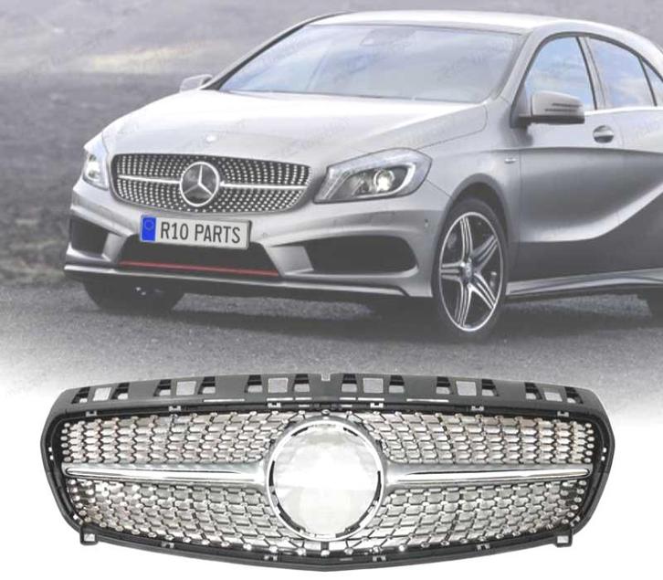 CALANDRE MERCEDES CLASSE A W176 12-15 LOOK DIAMOND CHROMÉ, Autos : Pièces & Accessoires, Carrosserie & Tôlerie, Envoi