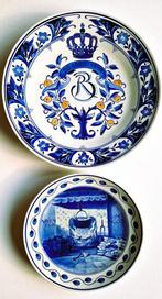 De Porceleyne Fles (Royal Delft) - Wandbord (2) - Aardewerk,, Antiek en Kunst