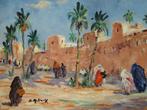 Retaux Bruno  1947 - Remparts à Marrakech. orientaliste, Antiquités & Art
