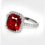 Zonder minimumprijs - Ring - 14 karaat Witgoud, IGI 3,66 ct, Nieuw