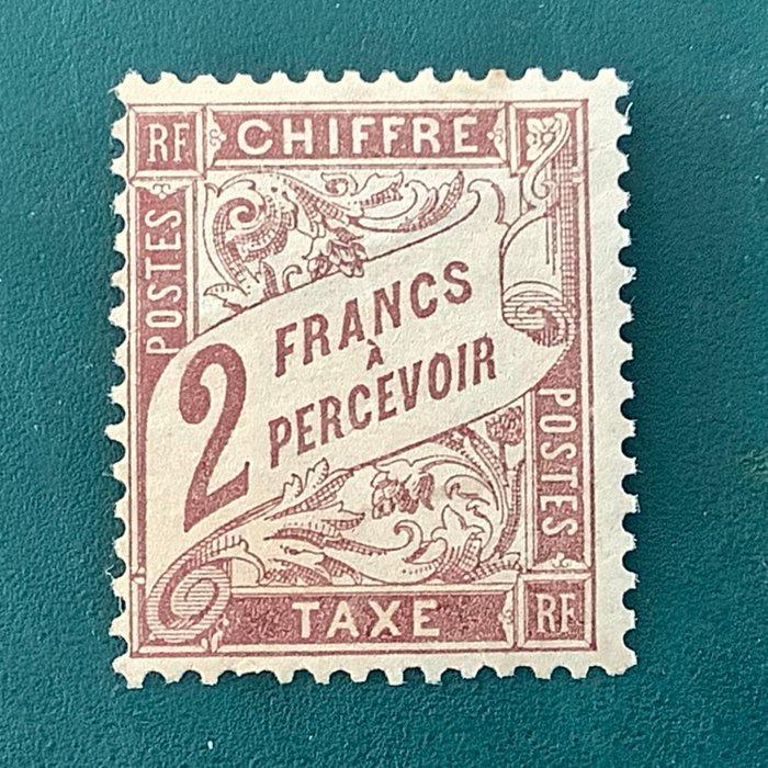 Frankrijk 1881/1892 - Strafport : 2 Fr type Duval - Yvert 26, Postzegels en Munten, Postzegels | Europa | Frankrijk