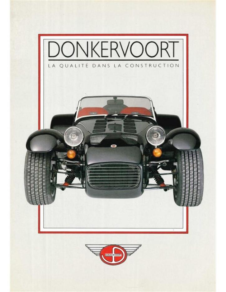 1989 DONKERVOORT S8A BROCHURE FRANS, Boeken, Auto's | Folders en Tijdschriften