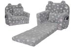 Kinderfauteuil - POLAR - 51x40x41 cm - hartjes - grijs roze, Kinderen en Baby's, Ophalen of Verzenden, Nieuw