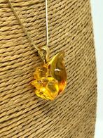 Pendentif en ambre baltique, écureuil sculpté, argent 925 -, Collections