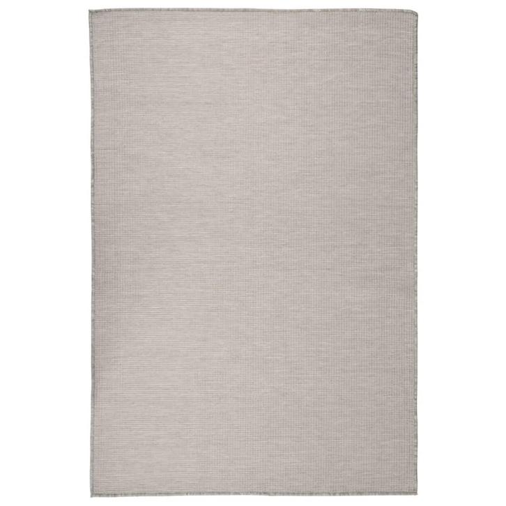 vidaXL Buitenkleed platgeweven 120x170 cm taupe, Huis en Inrichting, Stoffering | Tapijten en Vloerkleden, Nieuw, Verzenden