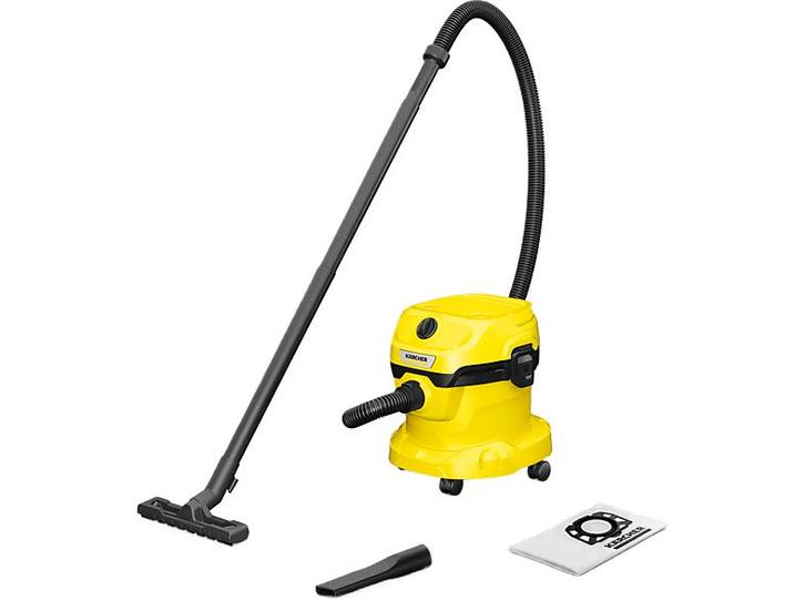 Karcher -  WD 2 Plus V-12/4/18 - Stofzuiger Met Zak - Geel, Elektronische apparatuur, Stofzuigers, Nieuw, Reservoir, Minder dan 1200 watt
