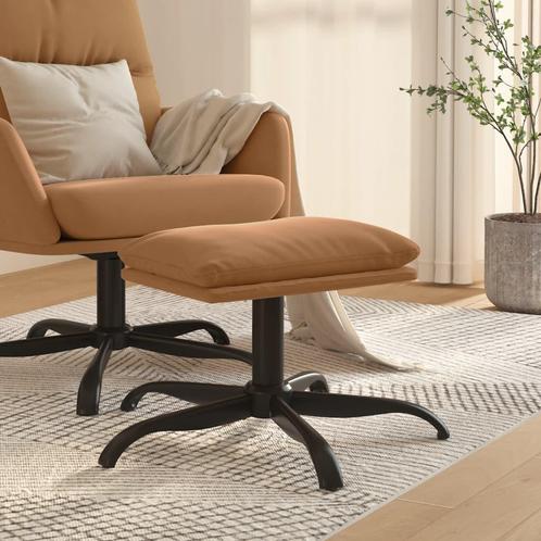 vidaXL Voetenbank 60x60x36 cm microvezelstof taupe, Huis en Inrichting, Zetels | Voetbanken en poefs, Nieuw, Verzenden