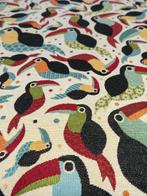 Tissu Jacquard Gobelin Exclusif avec de Mignons Toucans -