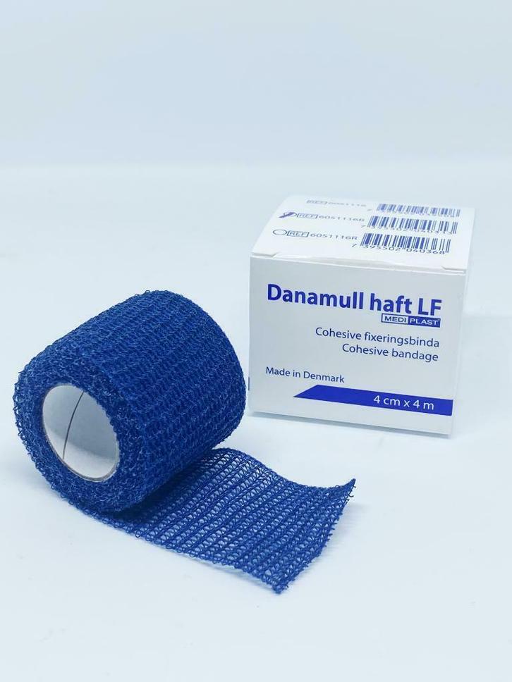 Danamull Haft Zelfklevend Fixatiewindsel Blauw 4cm x 4m, Diversen, Verpleegmiddelen, Nieuw, Ophalen of Verzenden