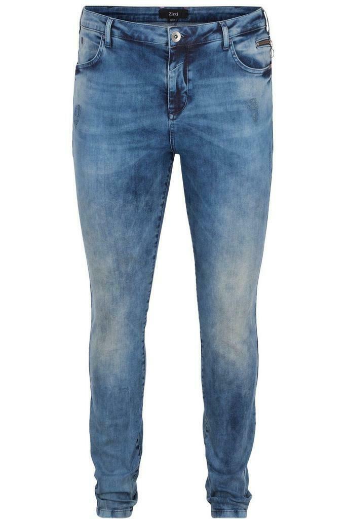 Jeans Zizzi NILLE ex.slim Blue de maat 48, Kleding | Dames, Broeken en Pantalons, Verzenden