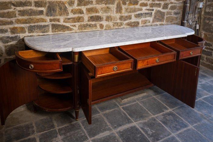 Dressoir - Carrara marmer - Mahonie met marmer, Antiquités & Art, Antiquités | Autres Antiquités
