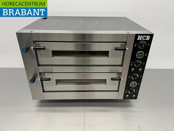 HCB RVS Pizzaoven 2 x 4 pizzas 34 cm doorsnede 400V Horeca, Ophalen of Verzenden