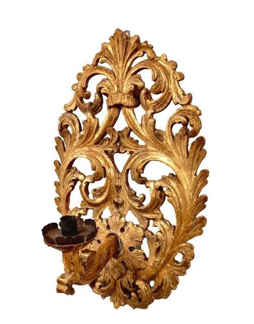 Decoratief ornament - Italië - Kaarshouder wandlamp - 60 cm, Antiek en Kunst, Kunst | Niet-Westerse kunst