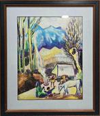 Esteve Serrat, Paxinc (1927–1997) - Escena rural, Antiek en Kunst