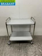 RVS Saro Serveerwagen 2 lagen 86 cm Horeca, Ophalen of Verzenden, Nieuw in verpakking
