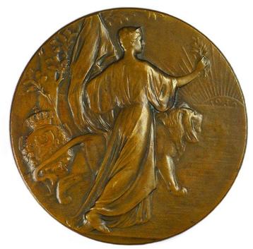 België. Leopold II. Historical Medal 1905. 75 Years