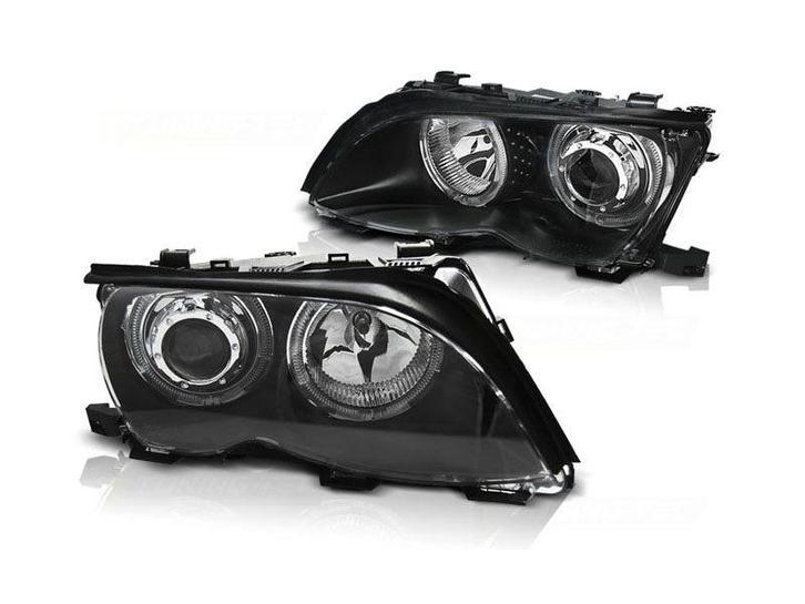 LED Angel Eyes koplamp Black geschikt voor BMW E46, Auto-onderdelen, Verlichting, Nieuw, BMW, Verzenden