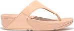 FitFlop Lulu Leather Toepost Vrouwen - Beigey Beige Maat 42, Verzenden