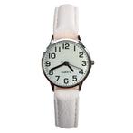 Fako® - Horloge - Ø 28mm - Zilverkleurig - Wit, Nieuw, Verzenden