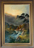 Francis E. Jamieson (1895-1950) - A river mountain landscape, Antiek en Kunst, Kunst | Schilderijen | Klassiek