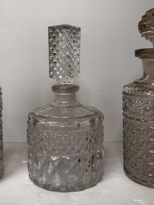 Parfumfles (3) - Kristal - badkameraccessoires, Antiek en Kunst, Antiek | Keukengerei