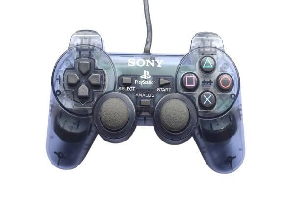 Sony PS2 Controller Dualshock 2 Clear Black Smoke, Games en Spelcomputers, Spelcomputers | Sony PlayStation 2, Zo goed als nieuw