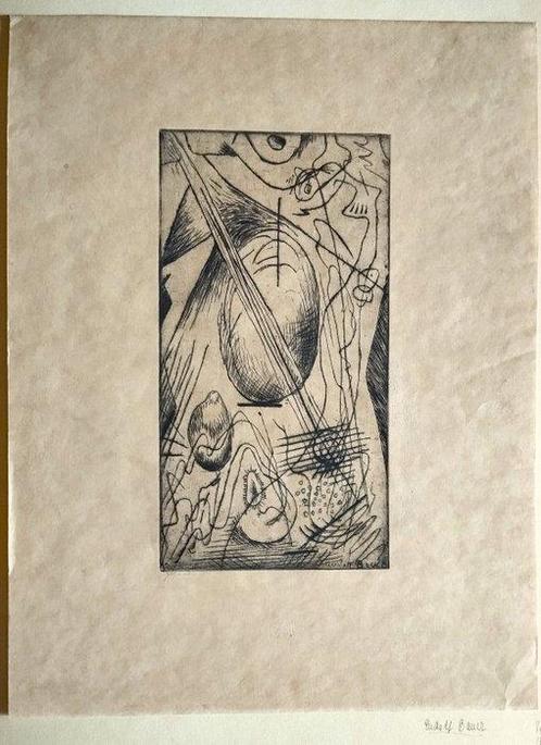 Rudolf Bauer - Abstract composition, Antiek en Kunst, Antiek | Overige Antiek