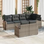 vidaXL 7-Delige Tu Sofa Set met Kussens - Grijs Poly, Verzenden, Nieuw