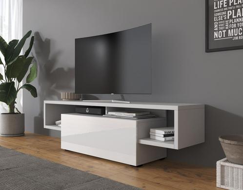 Meubella | TV-Meubel wit 138cm | modern | 1 klep, Huis en Inrichting, Kasten |Televisiemeubels, 25 tot 50 cm, Nieuw, 100 tot 150 cm