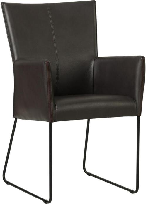 Donkerbruine leren industriële eetkamerstoel - Granada leer, Huis en Inrichting, Stoelen, Overige kleuren, Eén, Nieuw, Leer, Ophalen of Verzenden