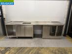 Table de rinçage en acier inoxydable Armoire de travail avec, Zakelijke goederen, Horeca | Overige, Verzenden