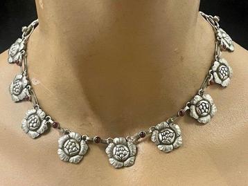 Georg Jensen - Collier Argent Grenat - Grenat