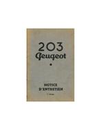 1949 PEUGEOT 203 INSTRUCTIEBOEKJE FRANS