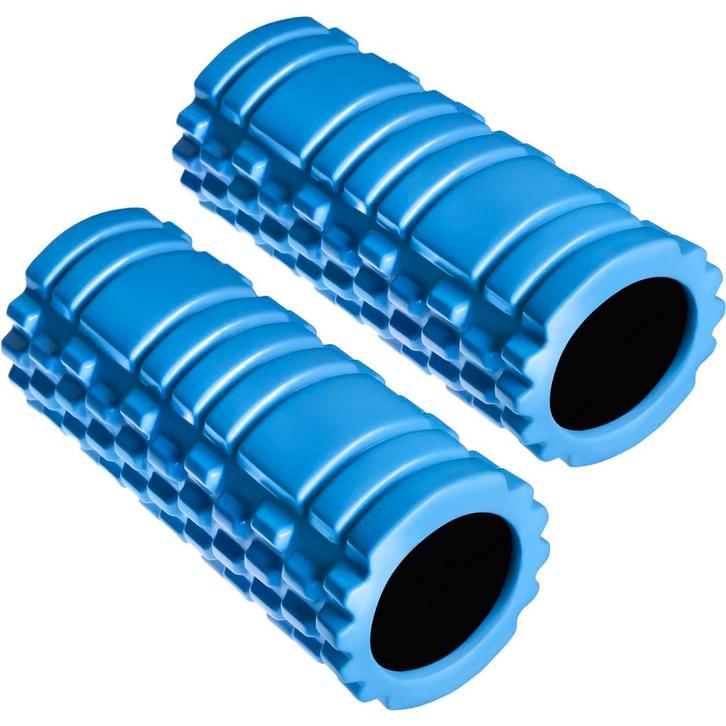 tectake Fasciaroller massagerol - blauw, Set van 2, Sport en Fitness, Overige Sport en Fitness, Verzenden