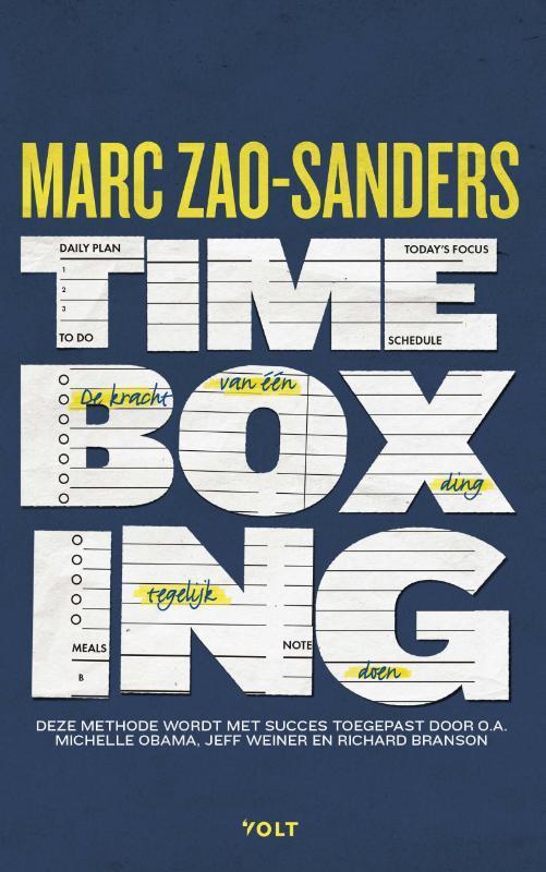 Timeboxing 9789021485805 Marc Zao-Sanders, Boeken, Psychologie, Gelezen, Verzenden