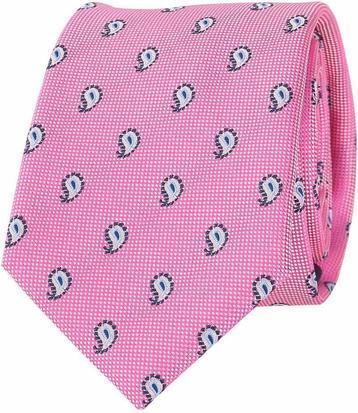 Stropdas Zijde Fuchsia Paisley maat  Heren beschikbaar voor biedingen