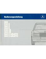1988 MERCEDES BENZ E KLASSE INSTRUCTIEBOEKJE DUITS