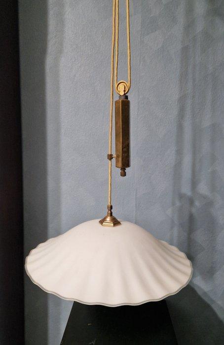 Herda - Hangende plafondlamp - Wit glas - Art deco, Antiek en Kunst, Curiosa en Brocante