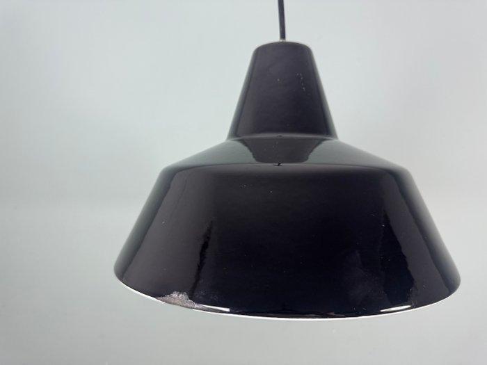 Lamp - Vintage Industiële Hanglamp met Dikke Emaile Metalen, Antiek en Kunst, Curiosa en Brocante